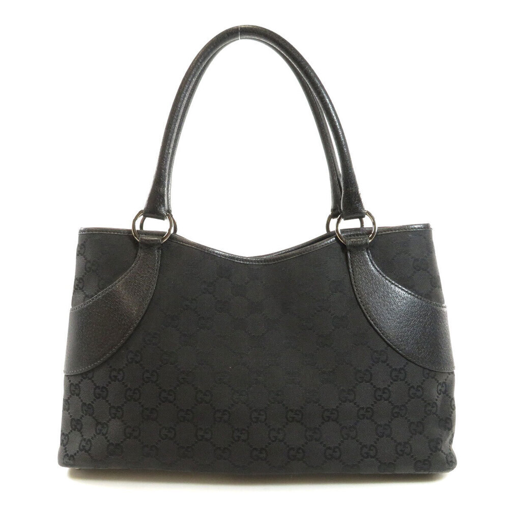 Gucci tote Black bag canvas GG